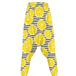 Lemon Striped Pattern Print Hammer Pants