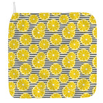 Lemon Striped Pattern Print Hand Towel