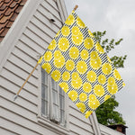 Lemon Striped Pattern Print House Flag