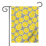 Lemon Striped Pattern Print House Flag