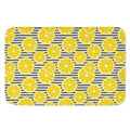Lemon Striped Pattern Print Indoor Door Mat