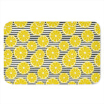 Lemon Striped Pattern Print Indoor Door Mat