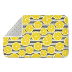 Lemon Striped Pattern Print Indoor Door Mat