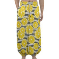 Lemon Striped Pattern Print Lantern Pants