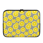 Lemon Striped Pattern Print Laptop Sleeve