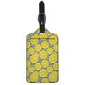 Lemon Striped Pattern Print Luggage Tag