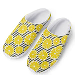 Lemon Striped Pattern Print Mesh Casual Shoes
