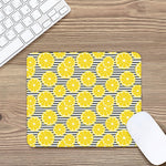 Lemon Striped Pattern Print Mouse Pad
