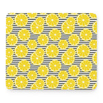 Lemon Striped Pattern Print Mouse Pad