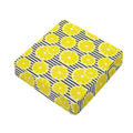 Lemon Striped Pattern Print Outdoor Seat Cushion Cover