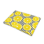 Lemon Striped Pattern Print Pet Cooling Mat Cover