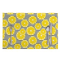 Lemon Striped Pattern Print Placemat