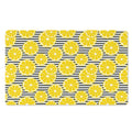 Lemon Striped Pattern Print Polyester Doormat