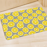 Lemon Striped Pattern Print Polyester Doormat