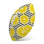Lemon Striped Pattern Print Rugby Ball