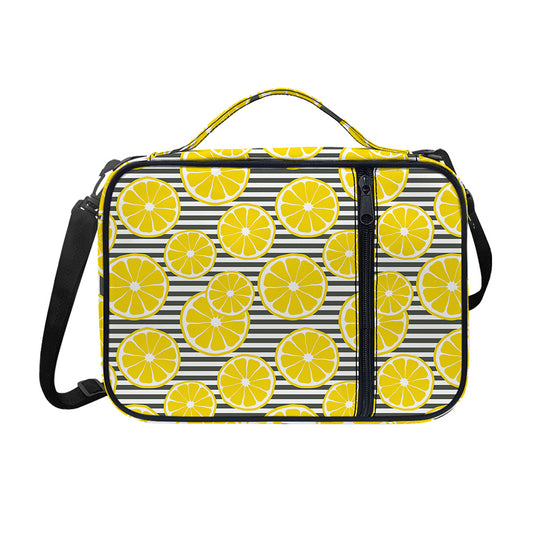 Lemon Striped Pattern Print Shoulder Strap Bible Bag