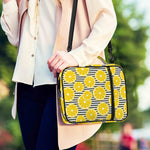 Lemon Striped Pattern Print Shoulder Strap Bible Bag
