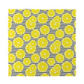 Lemon Striped Pattern Print Silk Bandana