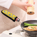 Lemon Striped Pattern Print Skillet Handle Cover
