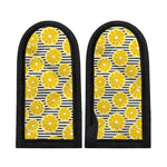 Lemon Striped Pattern Print Skillet Handle Cover