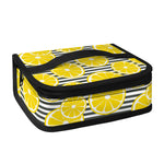 Lemon Striped Pattern Print Small Lunch Bag