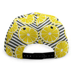Lemon Striped Pattern Print Snapback Cap