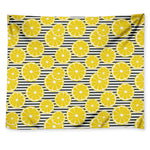 Lemon Striped Pattern Print Tapestry