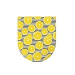 Lemon Striped Pattern Print Toilet Lid Cover
