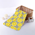 Lemon Striped Pattern Print Towel