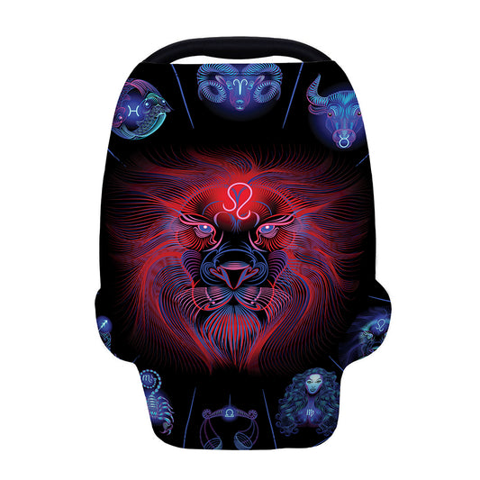 Leo And Astrological Signs Print Baby Seat Cover