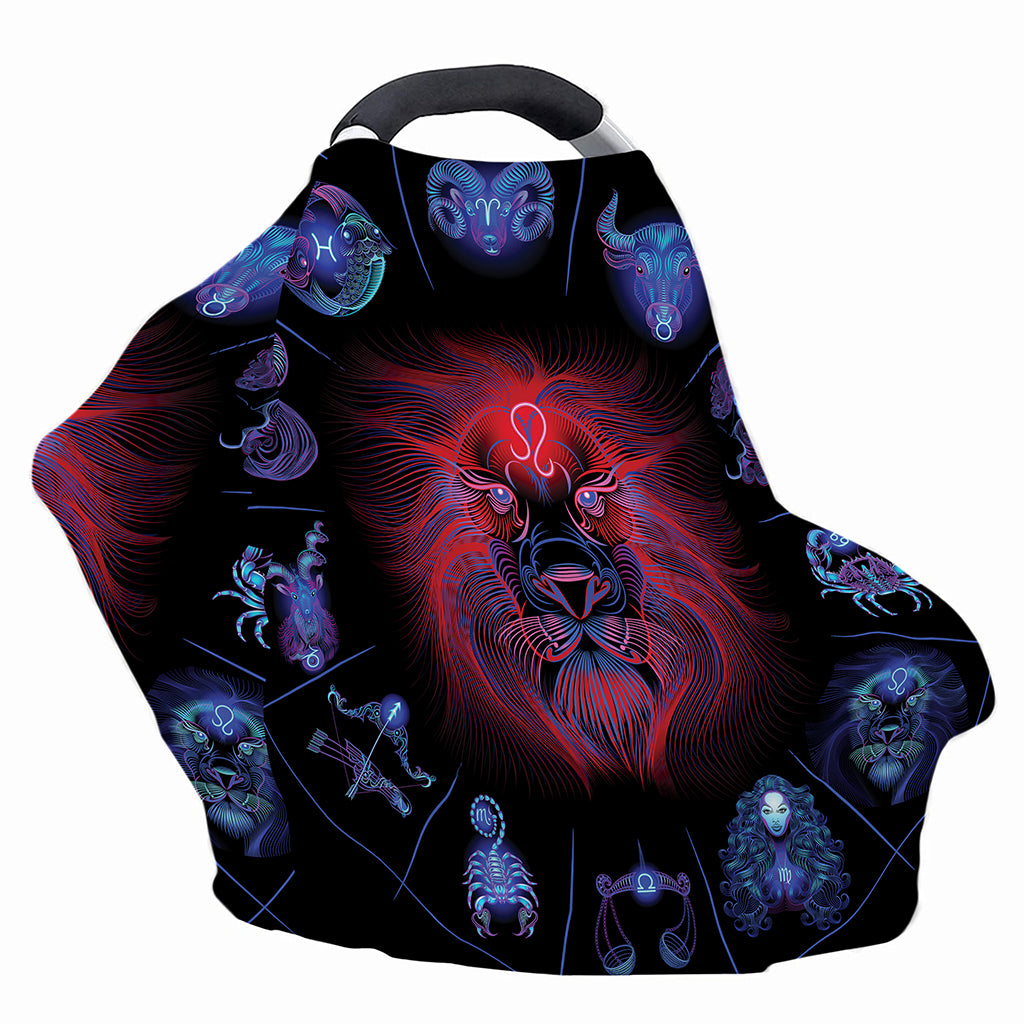 Leo And Astrological Signs Print Baby Seat Cover