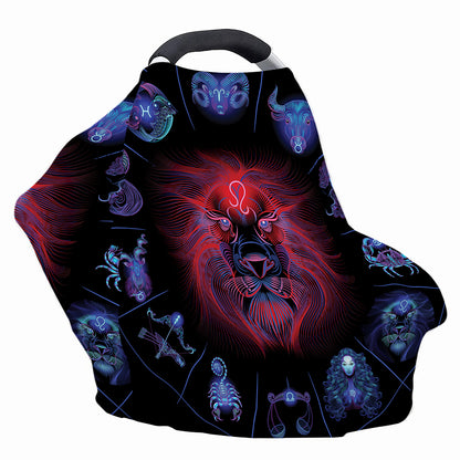 Leo And Astrological Signs Print Baby Seat Cover