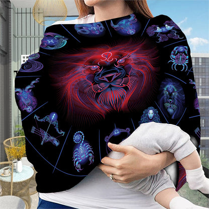 Leo And Astrological Signs Print Baby Seat Cover