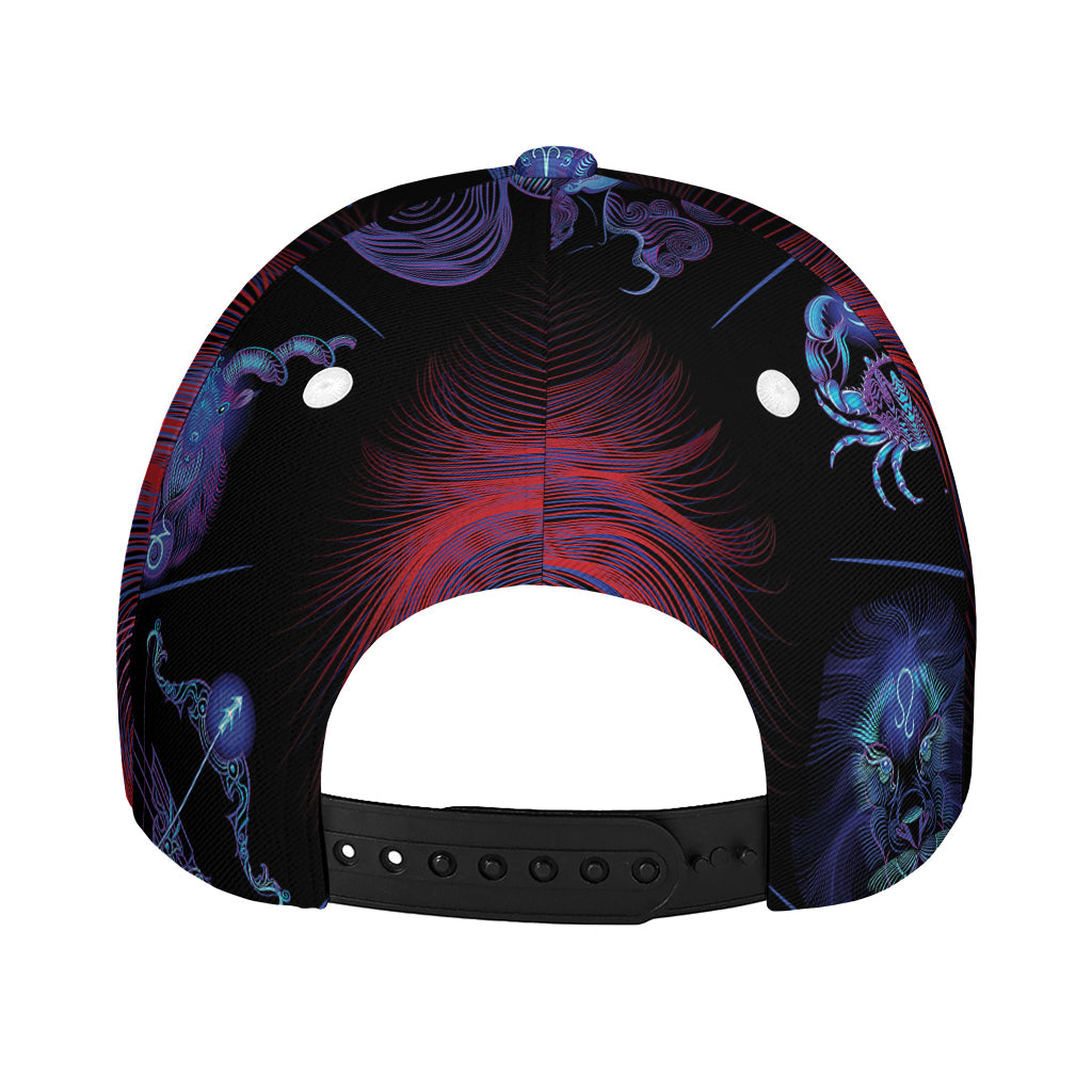 Leo And Astrological Signs Print Baseball Cap