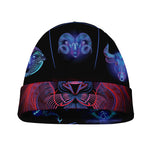 Leo And Astrological Signs Print Beanie