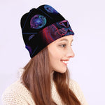 Leo And Astrological Signs Print Beanie