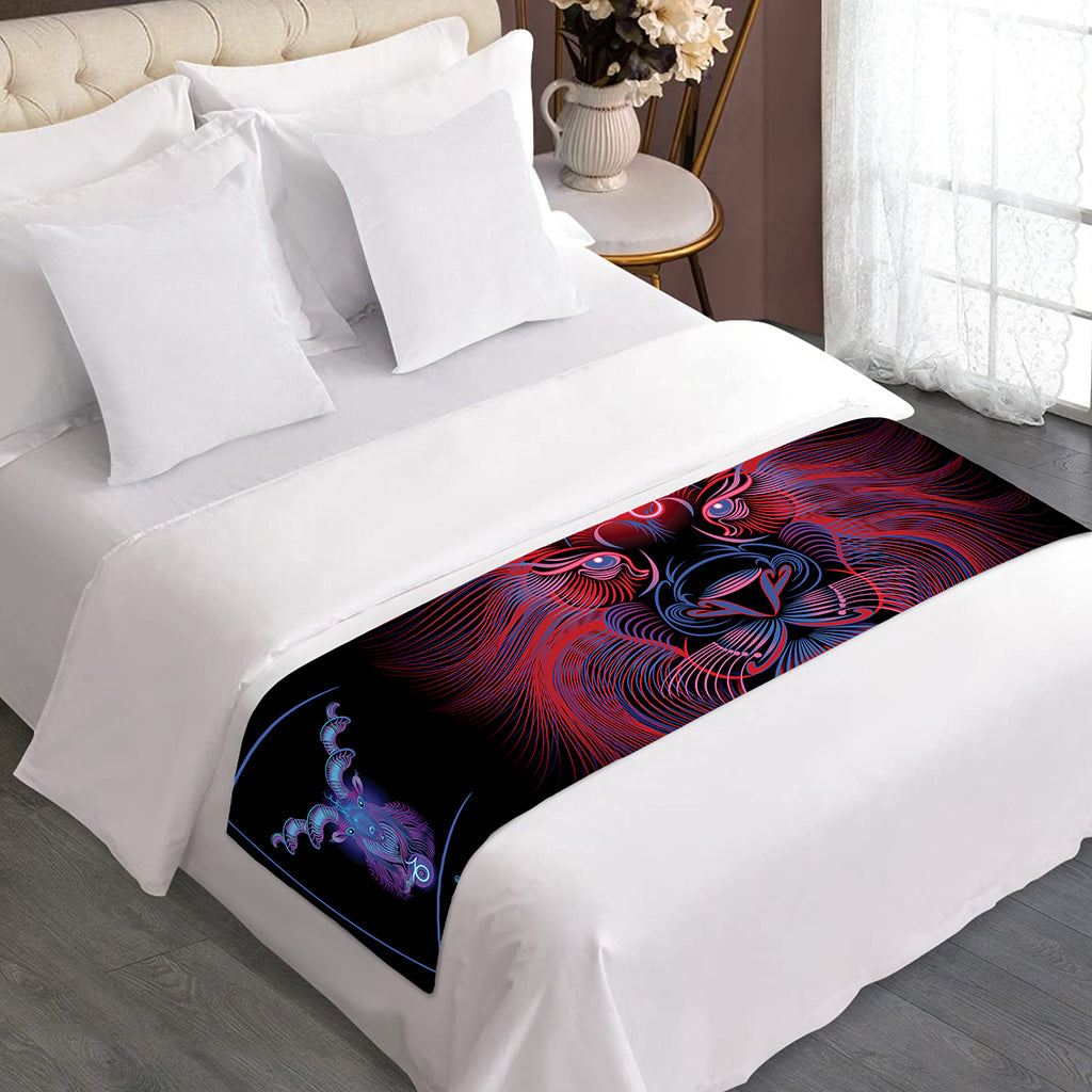 Leo And Astrological Signs Print Bed Runner