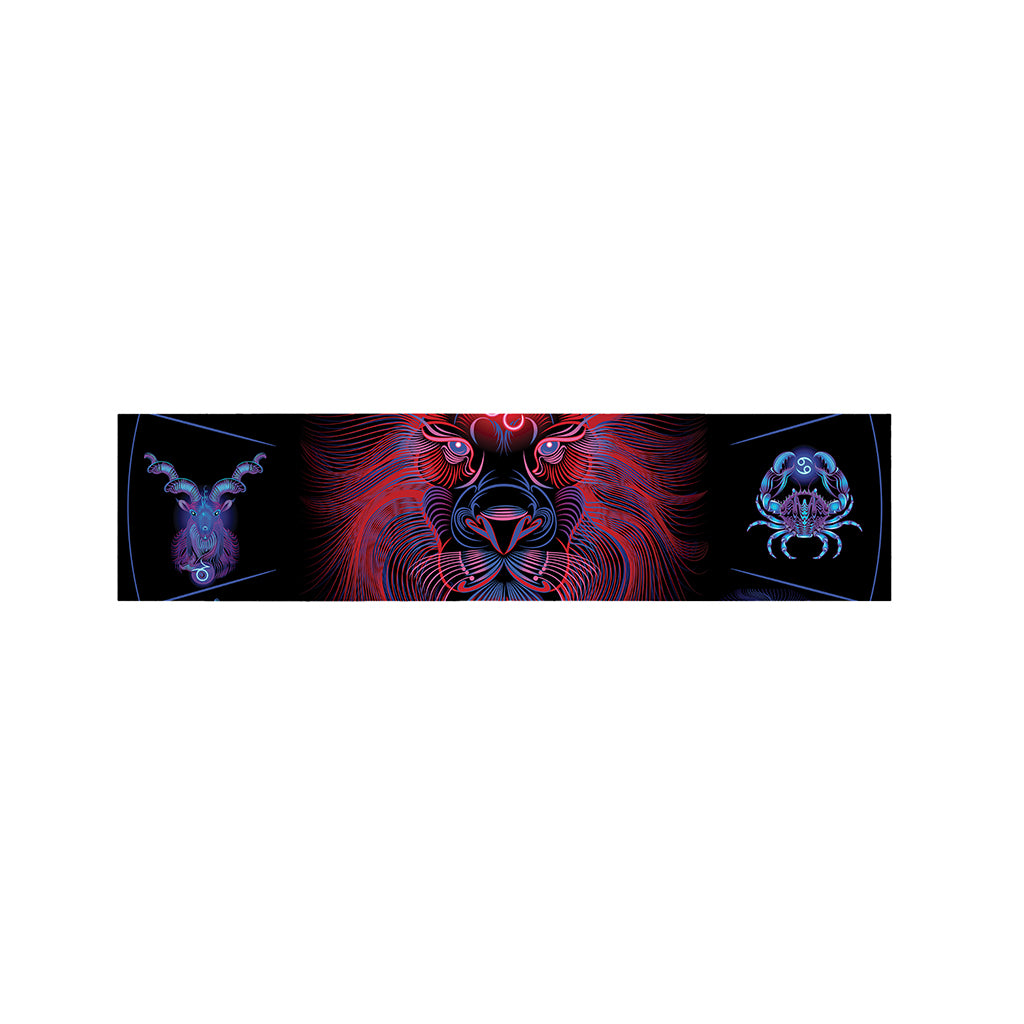 Leo And Astrological Signs Print Bed Runner