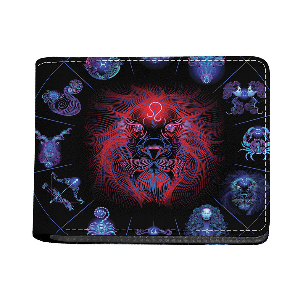 Leo And Astrological Signs Print Bifold Wallet
