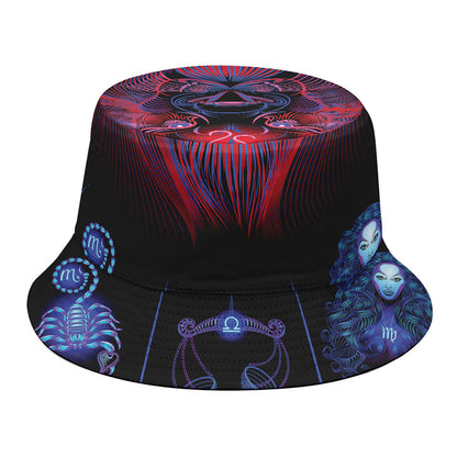 Leo And Astrological Signs Print Bucket Hat