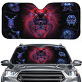 Leo And Astrological Signs Print Car Windshield Sun Shade