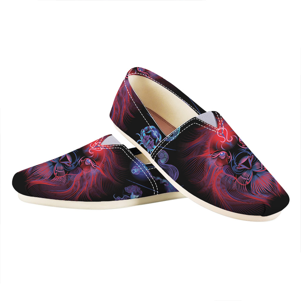 Leo And Astrological Signs Print Casual Shoes