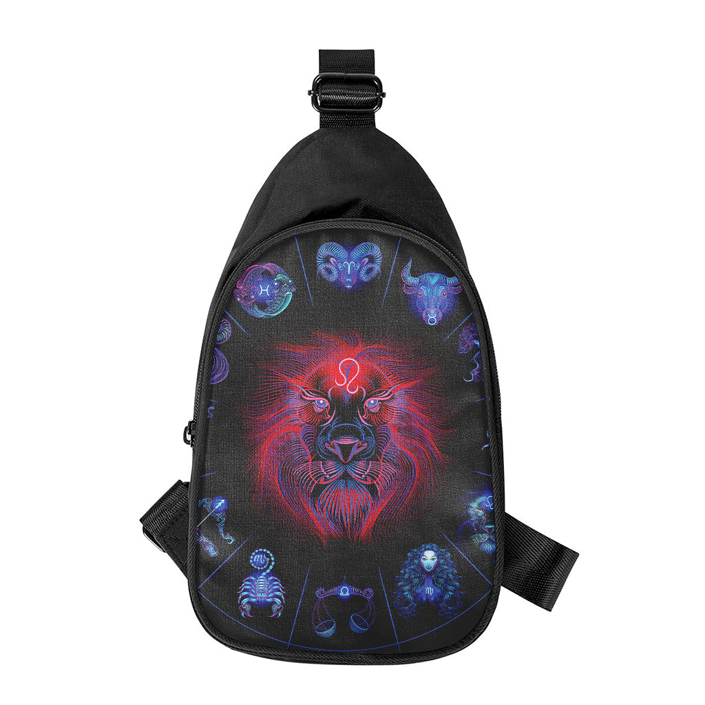 Leo And Astrological Signs Print Chest Bag