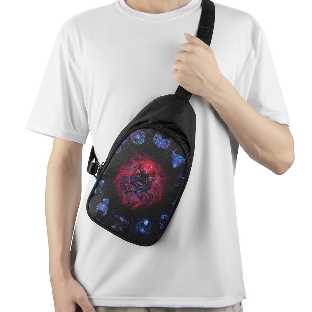 Leo And Astrological Signs Print Chest Bag