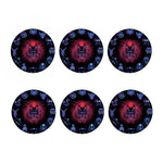 Leo And Astrological Signs Print Coaster Set