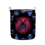 Leo And Astrological Signs Print Collapsible Laundry Basket