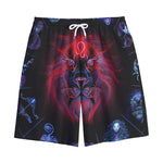 Leo And Astrological Signs Print Cotton Shorts