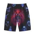 Leo And Astrological Signs Print Cotton Shorts