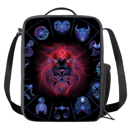 Leo And Astrological Signs Print Crossbody Lunch Bag