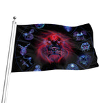 Leo And Astrological Signs Print Flag